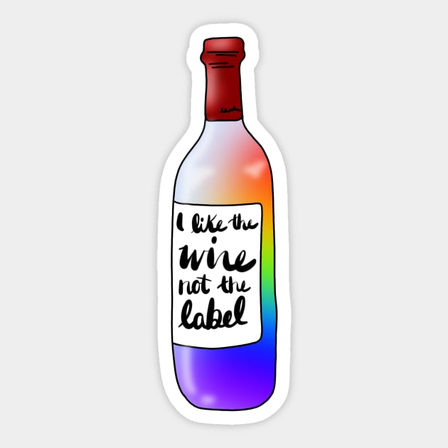 I like the wine, not the label Sticker by simonescha